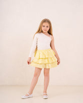 Girl Marina ruffles printed skirt