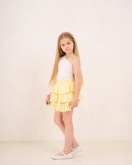 Girl Marina ruffles printed skirt - Venti
