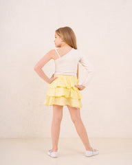 Girl Marina ruffles printed skirt