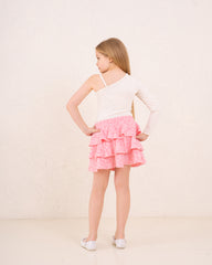 Girl Marina ruffles printed skirt