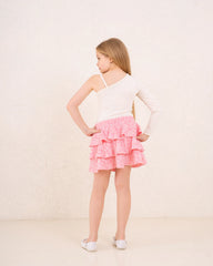 Girl Marina ruffles printed skirt - Venti