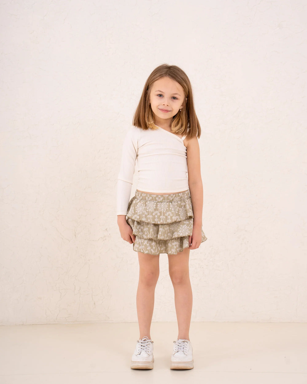 Girl Marina ruffles printed skirt - Venti