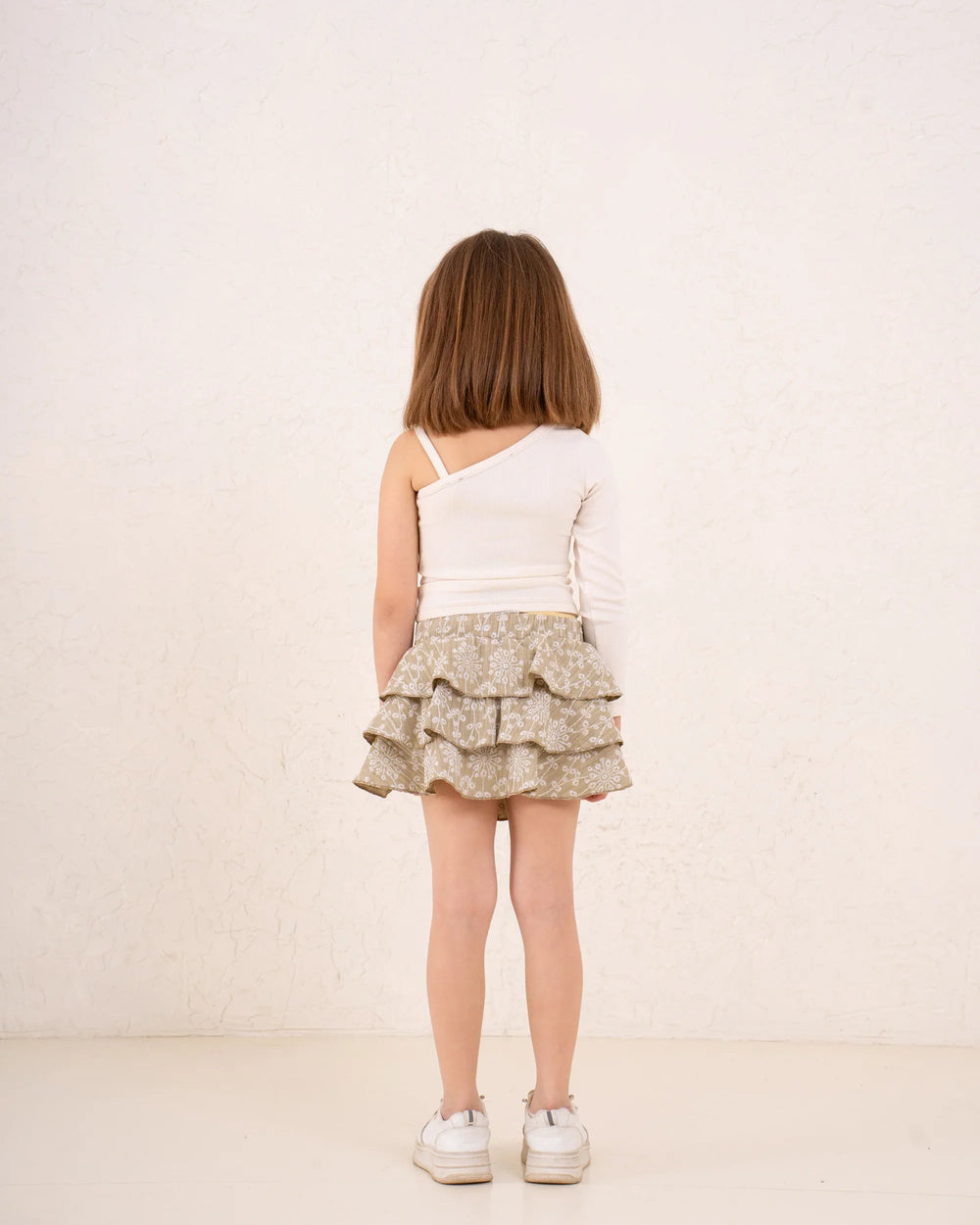 Girl Marina ruffles printed skirt - Venti