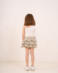 Girl Marina ruffles printed skirt
