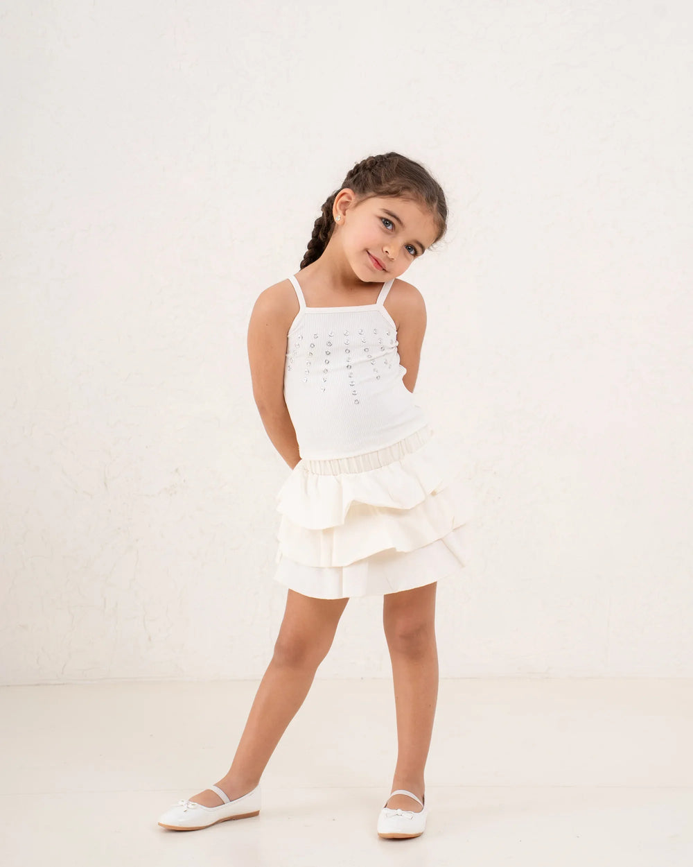 Girl ruffle cotton skirt - Venti