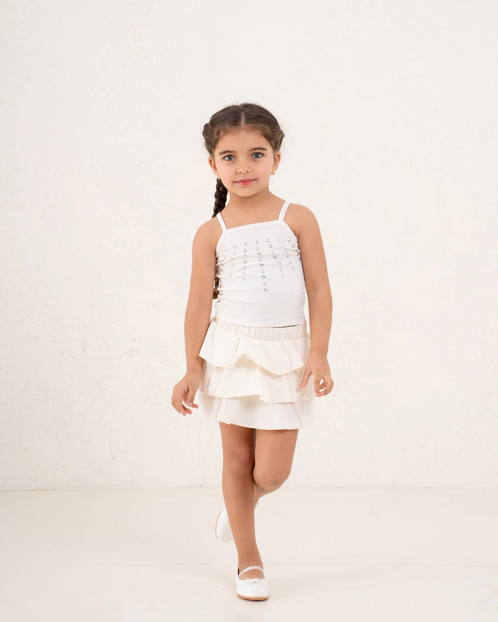 Girl ruffle cotton skirt - Venti