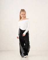 Waterproof Lace Detail Wide-Leg Pants - Venti