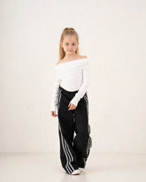 Waterproof Lace Detail Wide-Leg Pants - Venti