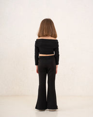 Girl ribbed ruched top - Venti