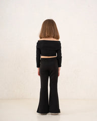 Girl ribbed ruched top - Venti