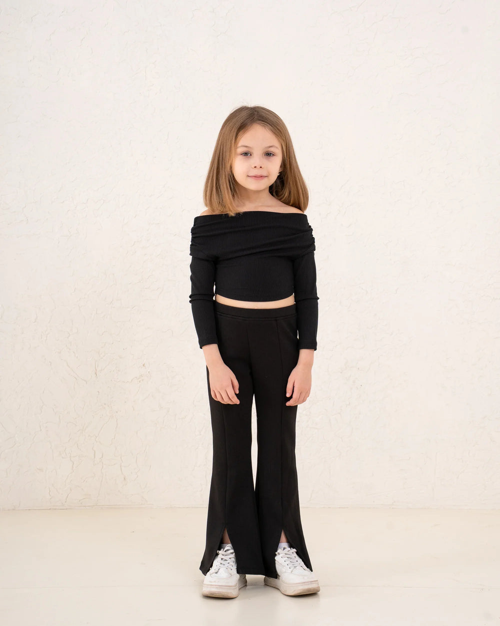 Girl ribbed ruched top - Venti