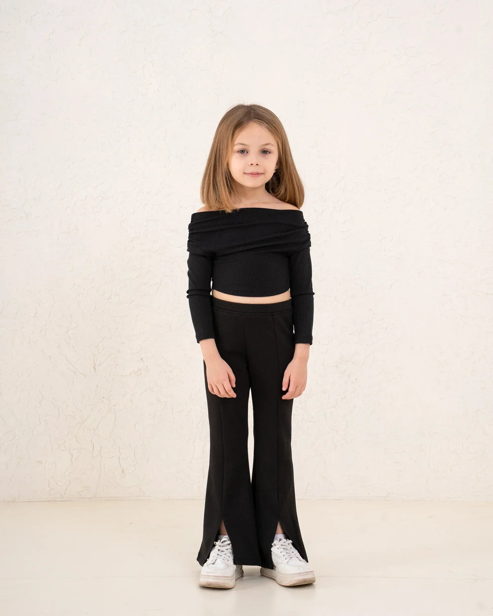 Girl ribbed ruched top - Venti