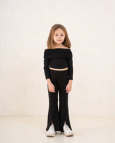 Girl ribbed ruched top - Venti