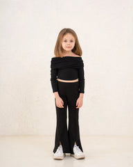 Girl ribbed ruched top - Venti