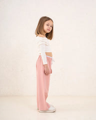 Girl ribbed ruched top - Venti