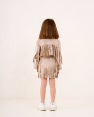 Girl fringed suede jacket - Venti