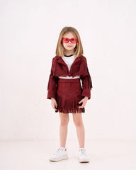 Girl fringed suede Skirt - Venti