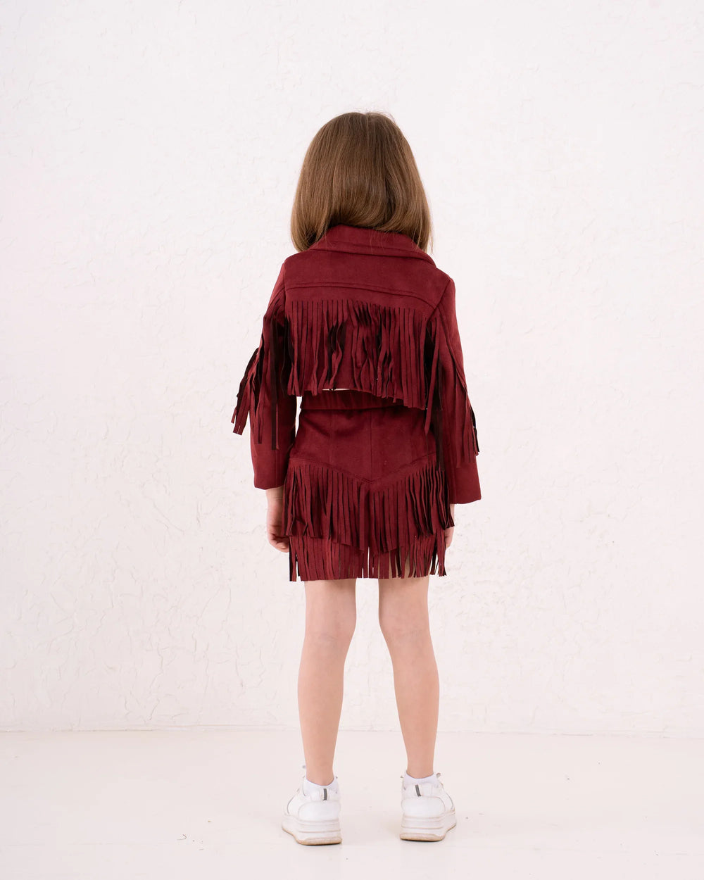 Girl fringed suede jacket - Venti