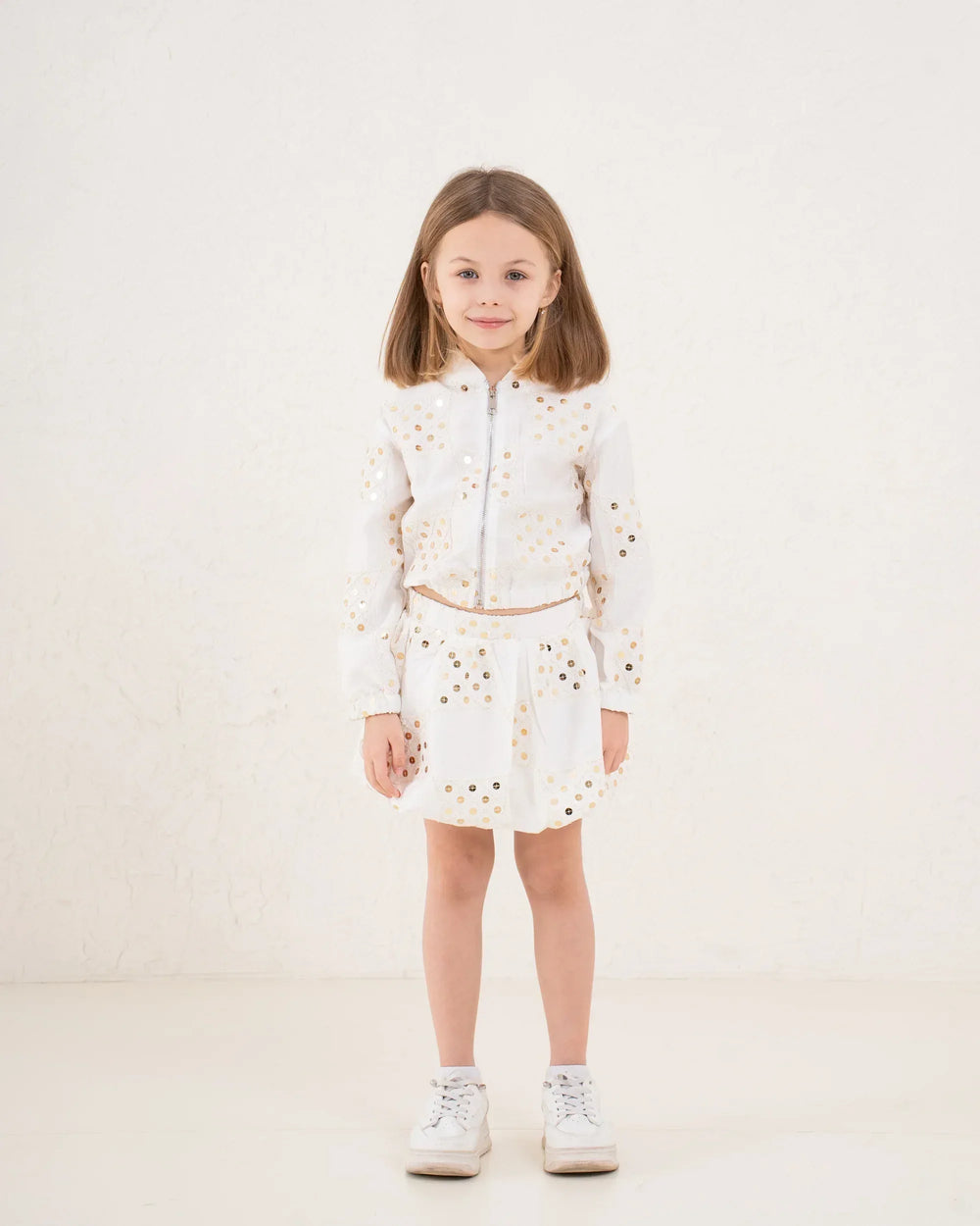 Girl sequin pattern zip up jacket - Venti
