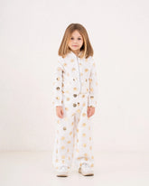 Girl sequin flower pattern zip up jacket - Venti