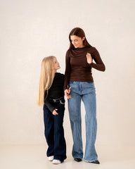 Girl polyamide drapped top - Venti