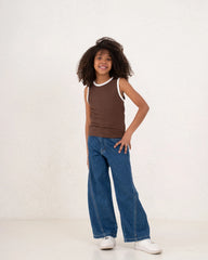 Girl contrast tank top - Venti