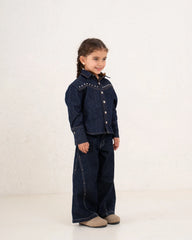 Girl denim studded shirt - Venti