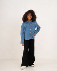 Girl denim studded shirt - Venti
