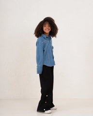 Girl denim studded shirt - Venti