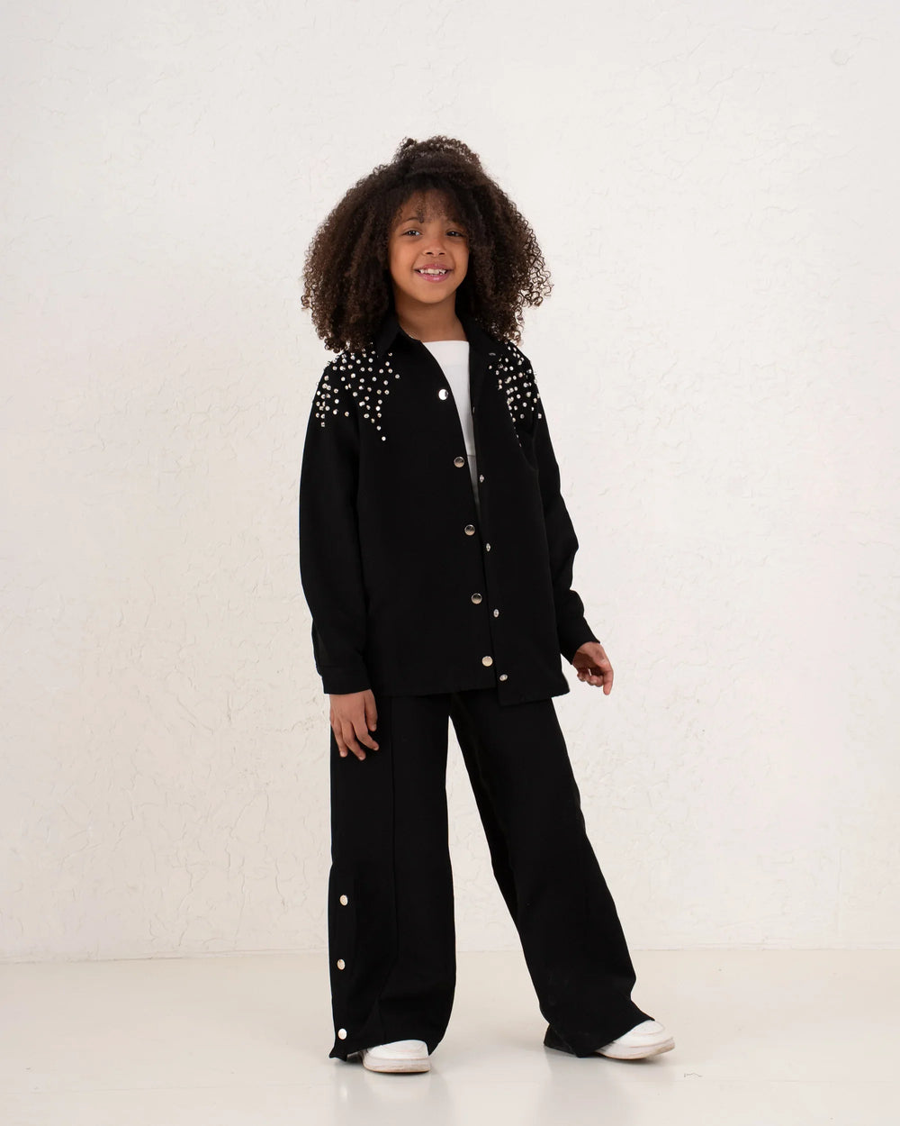 Girl suede embellished shirt - Venti