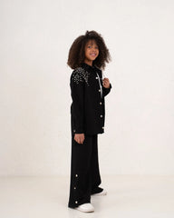 Girl suede embellished shirt - Venti