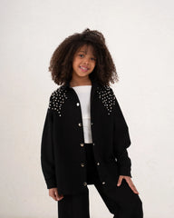 Girl suede embellished shirt - Venti