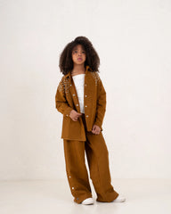 Girl suede embellished shirt - Venti