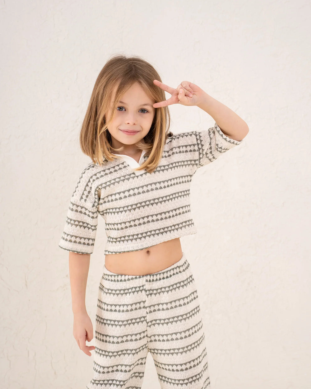Girl knitted striped pants - Venti
