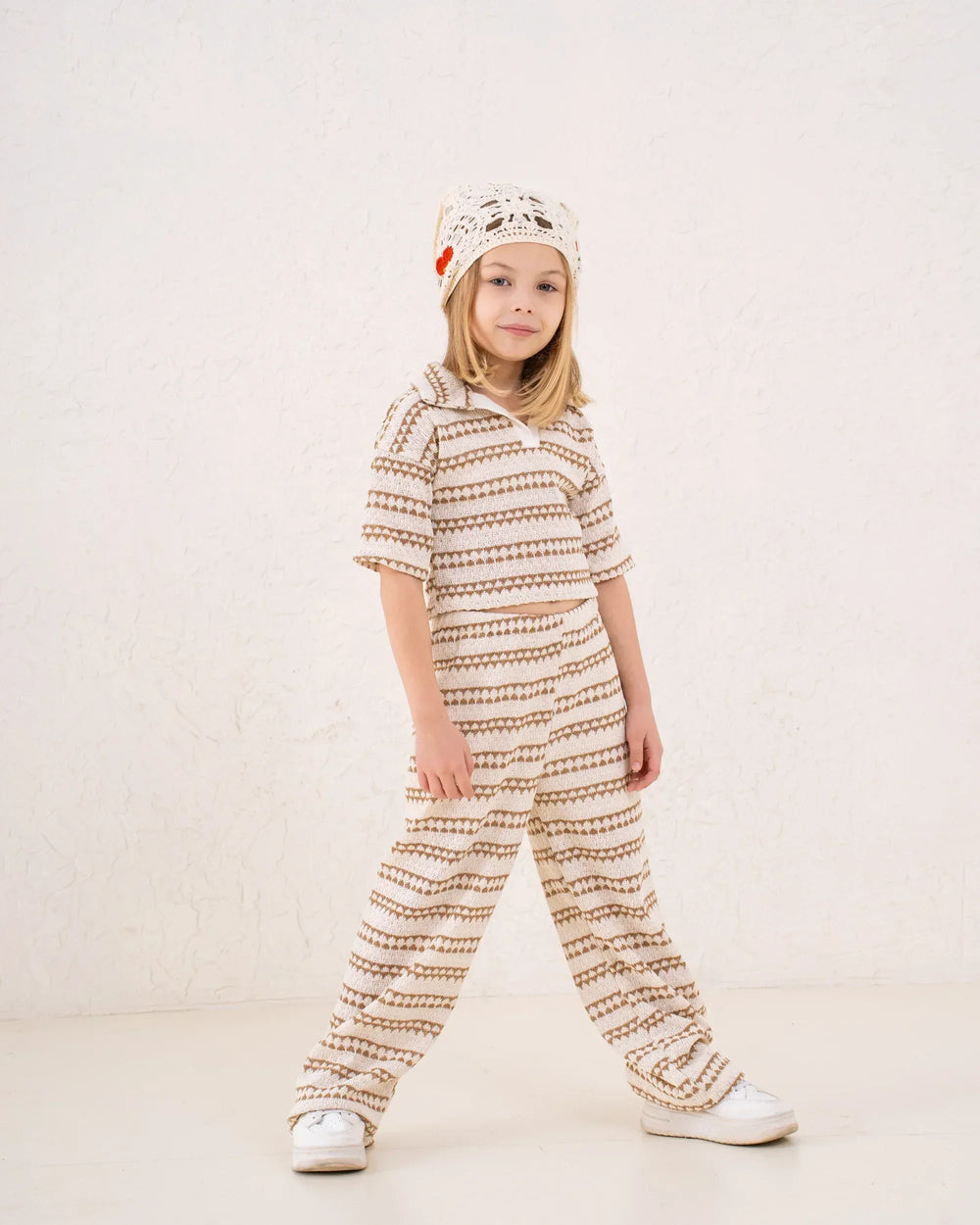 Girl knitted striped pants - Venti