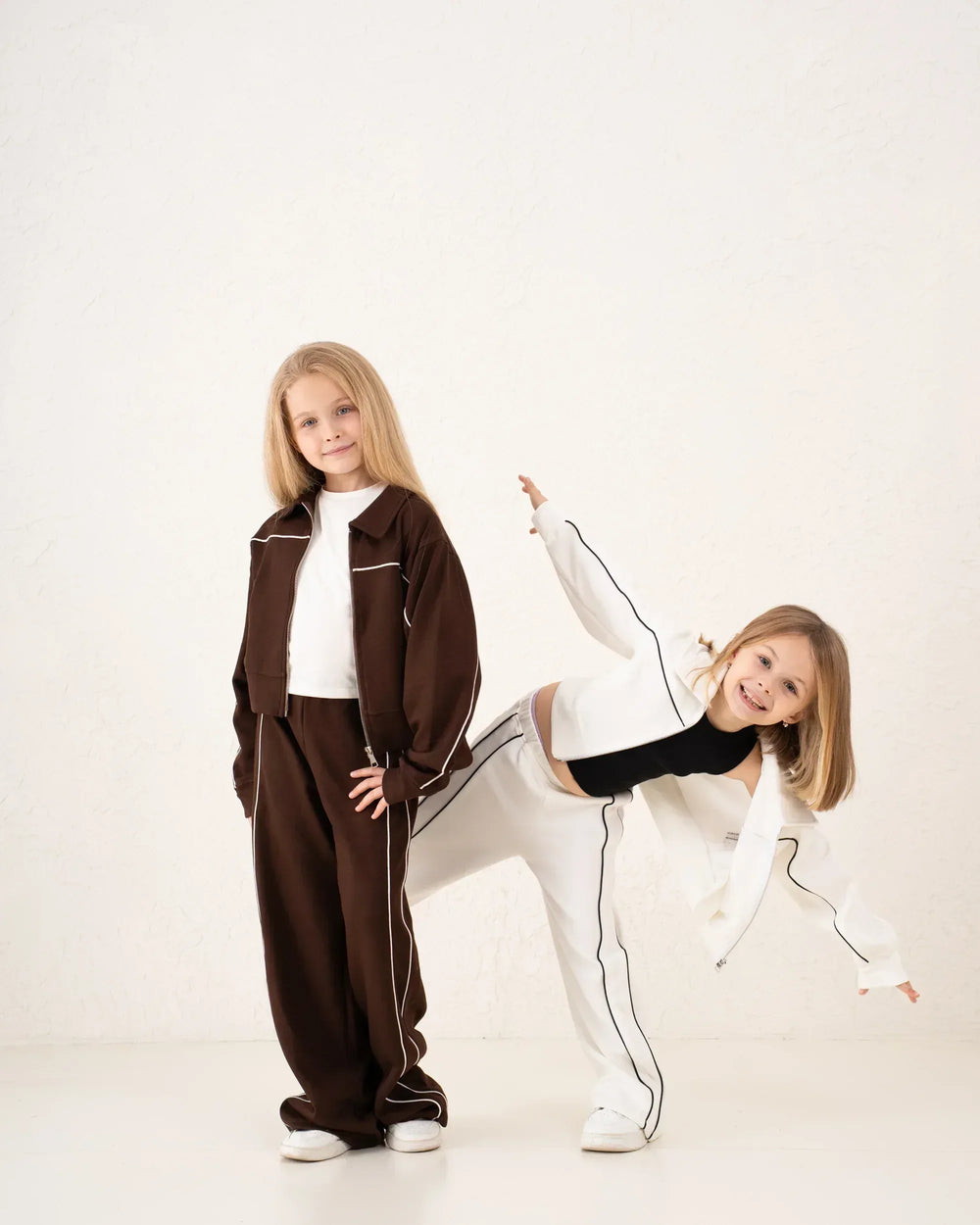 Piped Contrast Wide Leg Track Pants - Venti