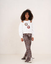 Girl leopard print flare pants