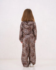Girl leopard side stripes sweatpants - Venti