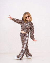 Girl leopard side stripes sweatpants - Venti