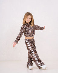 Girl leopard side stripes sweatpants - Venti