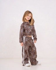 Girl leopard side stripes sweatpants - Venti