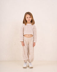 Girl knitted striped pullover
