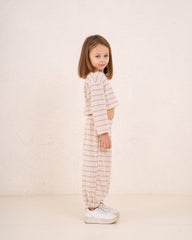 Girl knitted striped pullover