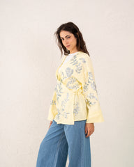 Women sequined wrap top