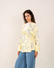Women sequined wrap top