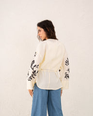 Women sequined wrap top