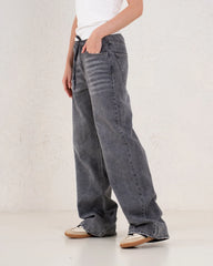 Drawstring Wide-Leg Denim Pants - Venti