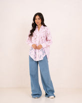 Women unfinished denim