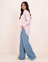 Women unfinished denim