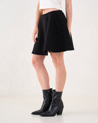 Embellished A-Line Mini Skirt